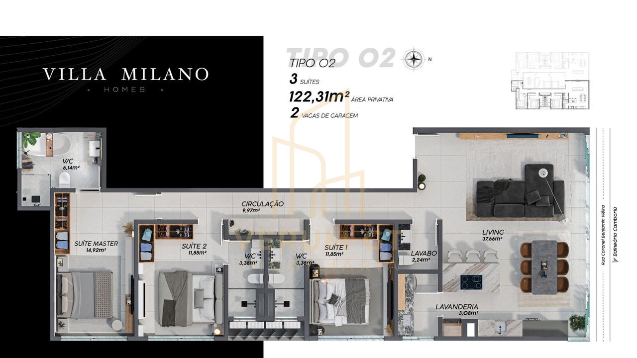 Apartamento alto padrão | 3 Suítes | Área de lazer completa 